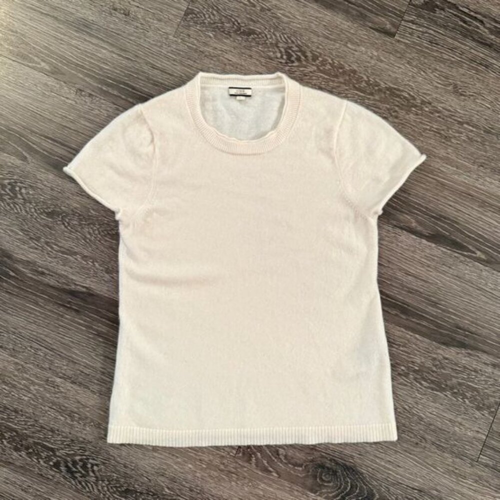 J. Crew 100% Cashmere Short Sleeve Sweater